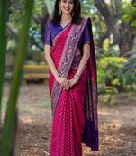 Beautiful Jacquard Rani Saree
