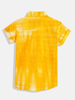 Organic cotton yellow tie & dye shirt 2