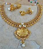 Lakshmi temple paan wedding necklace set