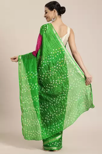 Zari Art Silk Bandhani Saree