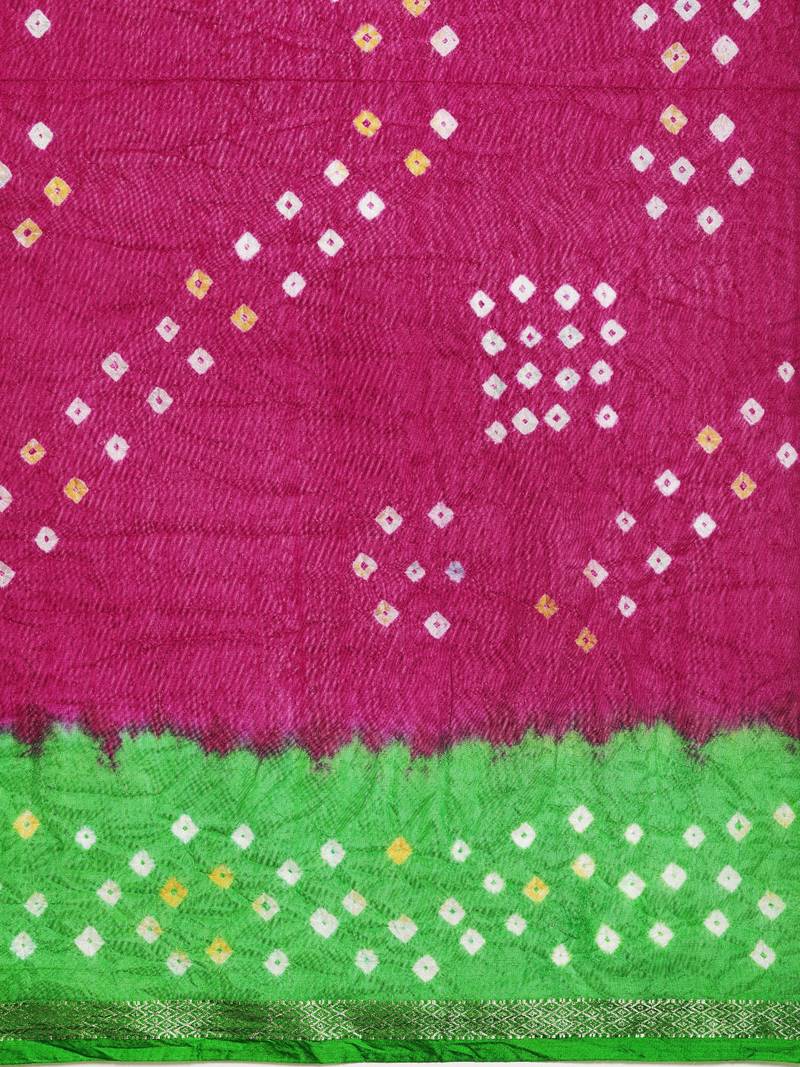 Zari Art Silk Bandhani Saree