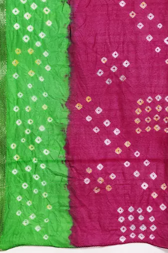 Zari Art Silk Bandhani Saree