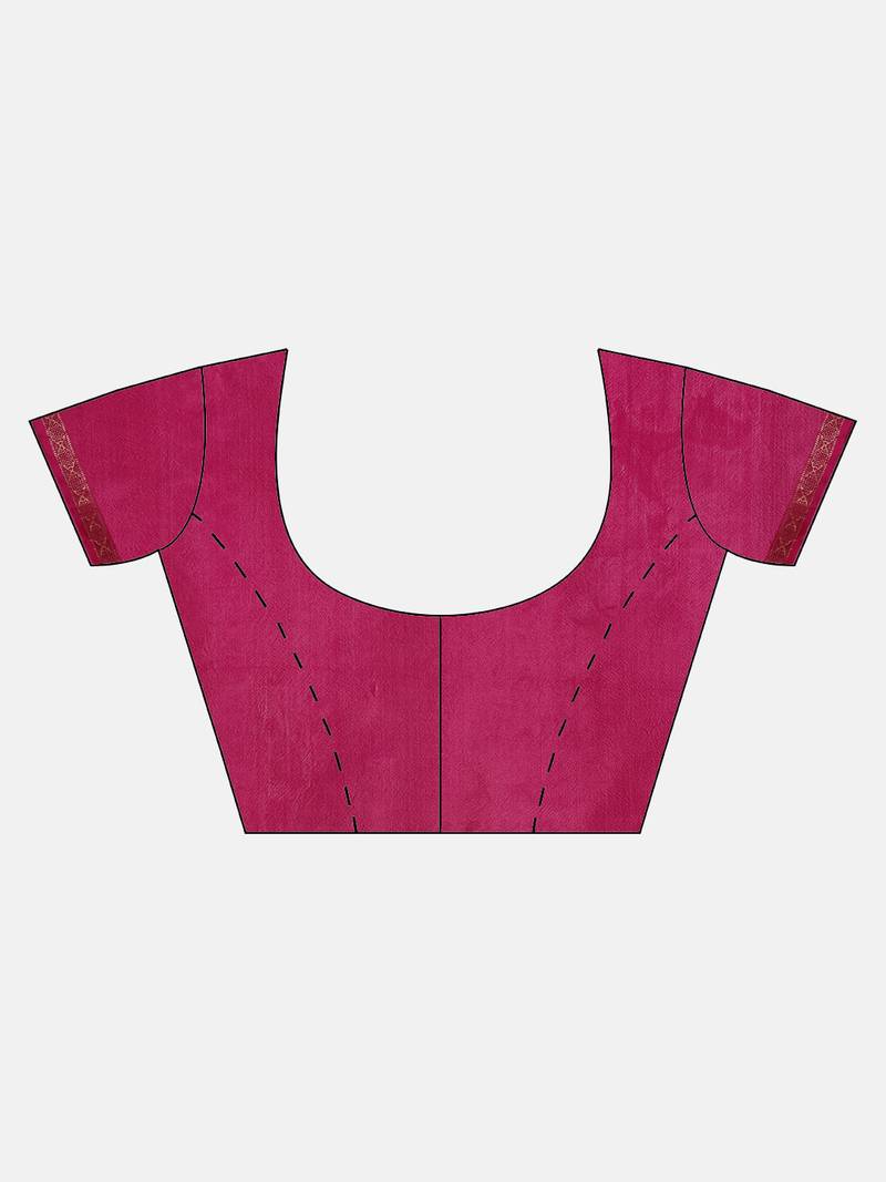 Hand Dyed Pink & Green Bandhani Silk Sustainable Saree