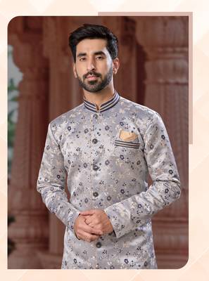 Havy indowestern sherwani set with thread work &  fancy botton 2