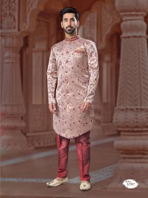 Havy indowestern sherwani set with thread work &  fancy botton 1