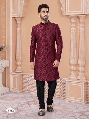 Full handwork all over sherwani set with handwork on colour & botton with stone work wedding sherwani 1
