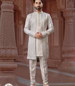 Full computer star work jacket style indowestern set with thread and stone work with potali botton