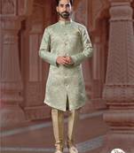 Havy indowestern sherwani set with thread work &  fancy botton