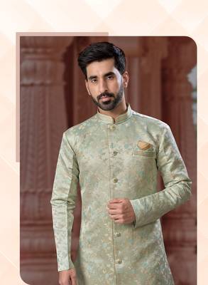 Havy indowestern sherwani set with thread work &  fancy botton 2