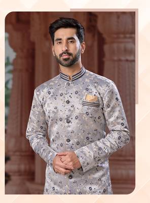 Havy indowestern sherwani set with thread work &  fancy botton 2
