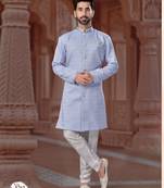 Havy indowestern sherwani set with thread work & fancy botton