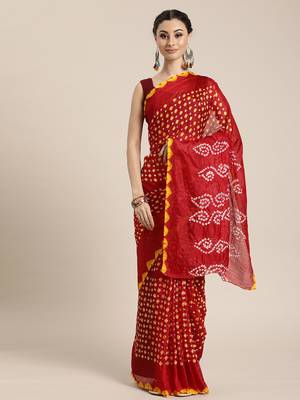 Art Silk Bandhani Saree 1