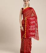 Art Silk Bandhani Saree