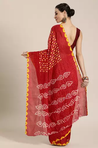 Art Silk Bandhani Saree