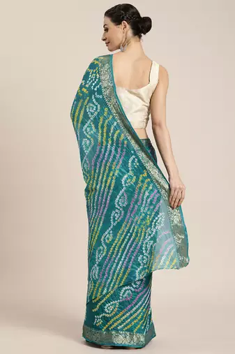 Zari Art Silk Bandhani Saree