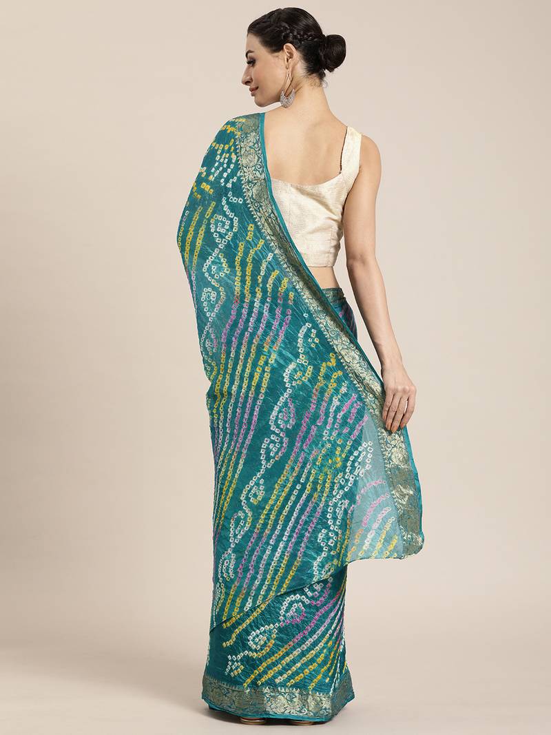 Zari Art Silk Bandhani Saree