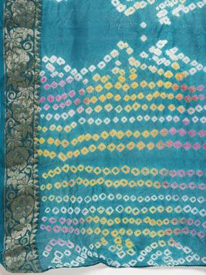 Zari Art Silk Bandhani Saree 4
