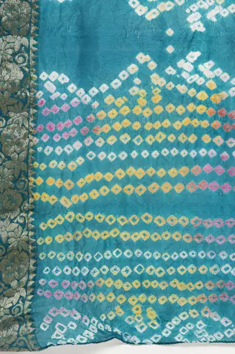 Zari Art Silk Bandhani Saree