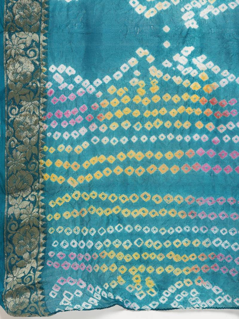 Zari Art Silk Bandhani Saree