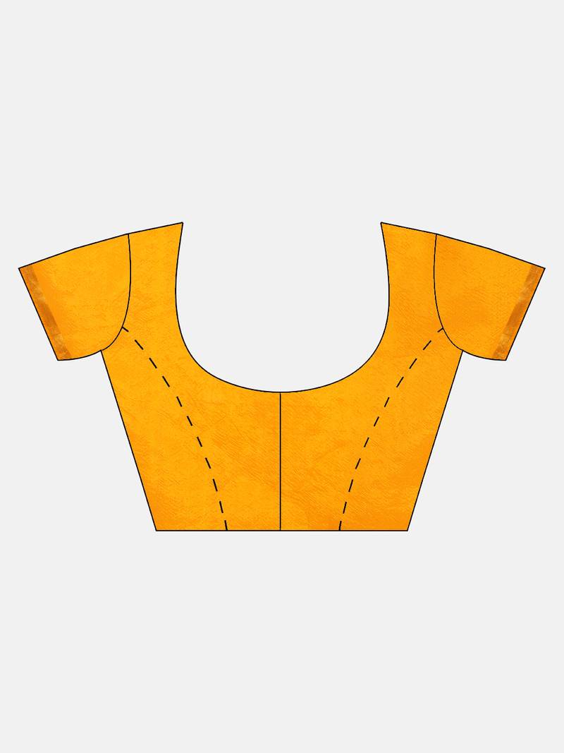 Hand Dyed Red & Yellow Bandhani Silk Sustainable Saree