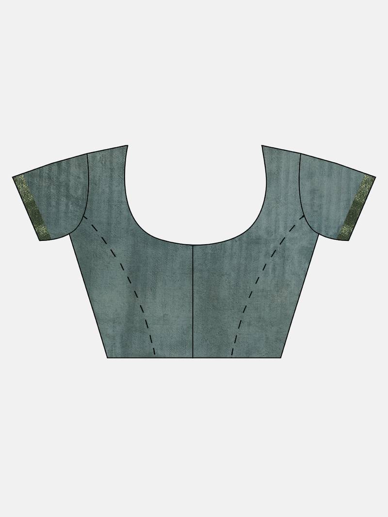 Hand Dyed Purple & Grey Bandhani Silk Saree