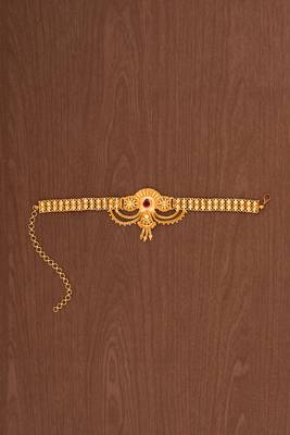 Golden handmade bridal bajuband (armlet)- one gram gold 2