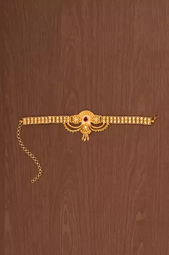 Golden handmade bridal bajuband (armlet)- one gram gold
