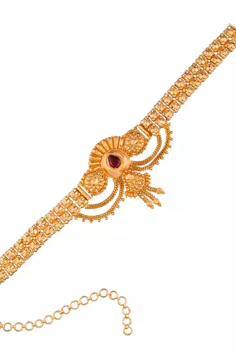 Golden handmade bridal bajuband (armlet)- one gram gold