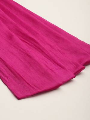 Hand Dyed Blue & Pink Bandhani Silk Sustainable Saree 6
