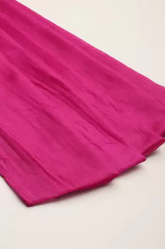 Hand Dyed Blue & Pink Bandhani Silk Sustainable Saree