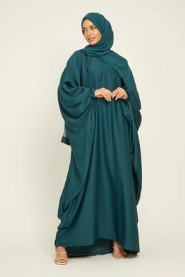 Teal Casual Abaya for Women 1