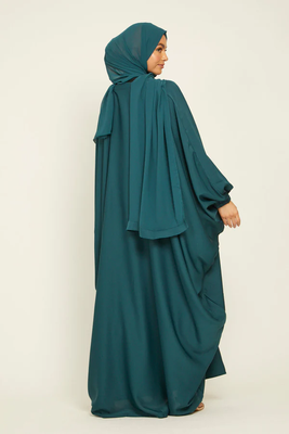 Teal Casual Abaya for Women 2