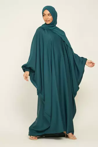 Teal Casual Abaya for Women