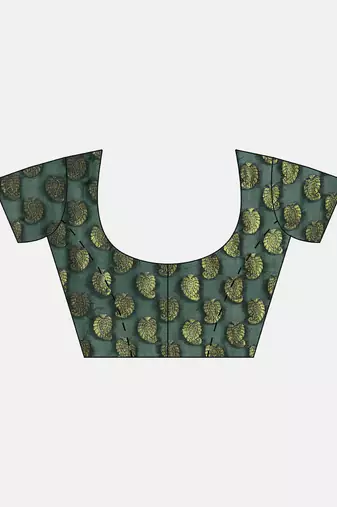 Green Gota Patti Hand Embroidered Georgette Sustainable Saree