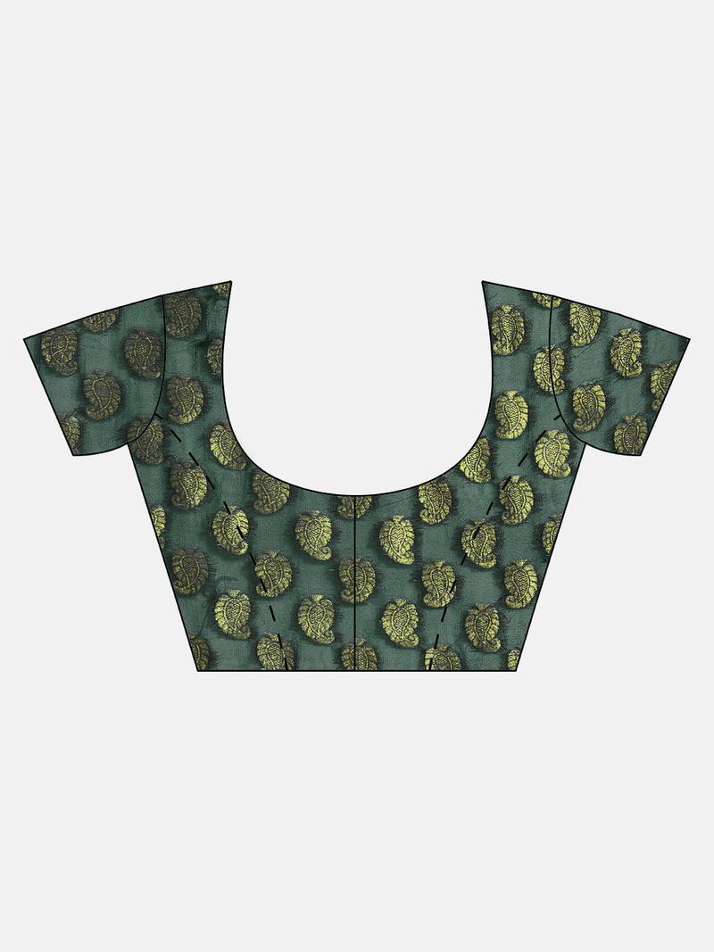 Green Gota Patti Hand Embroidered Georgette Sustainable Saree