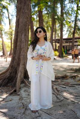 White Upada Co-Ord Suit Set 1