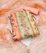 Multi color sequence work soft organza unstitched chudidar dress material - mrfc11347a