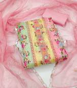 Multi color sequence work soft organza unstitched chudidar dress material - mrfc11347b