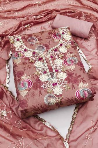 Light purple color weaving work modal banarasi jacquard unstitched chudidar dress material - mrfc11351d