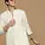 Sanwara off white shimmering elegance men's chikankari kurta with sequins
