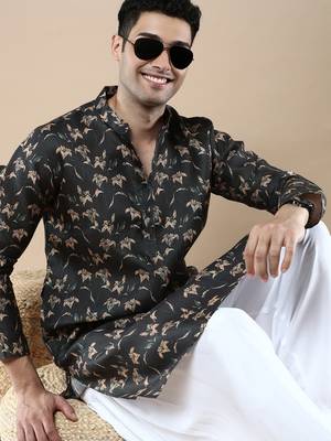 Men's designer & stylish printed traditional cotton kurta by sanwara 1
