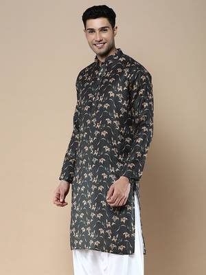 Men's designer & stylish printed traditional cotton kurta by sanwara 3