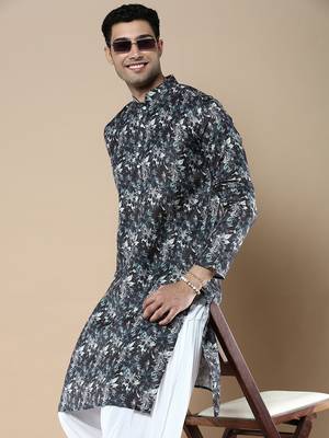 Men's designer & stylish printed traditional cotton kurta by sanwara 1