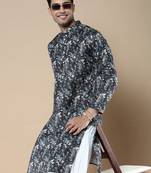 Men's designer & stylish printed traditional cotton kurta by sanwara