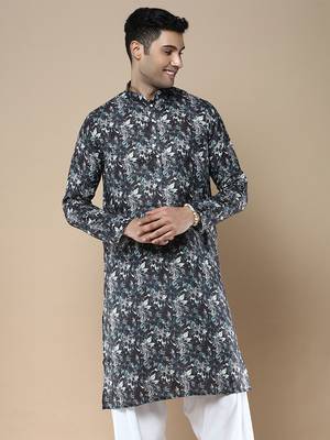 Men's designer & stylish printed traditional cotton kurta by sanwara 2