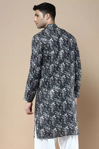 Men's designer & stylish printed traditional cotton kurta by sanwara