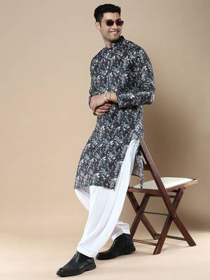Men's designer & stylish printed traditional cotton kurta by sanwara 5