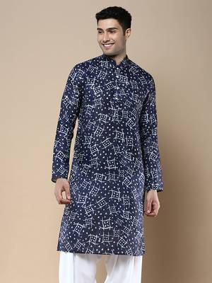 Men's designer & stylish printed traditional cotton kurta by sanwara 2