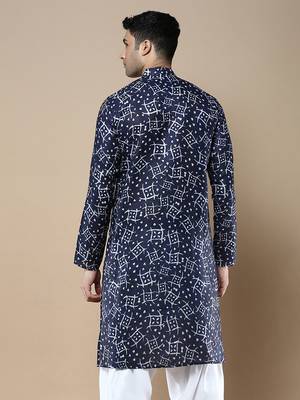 Men's designer & stylish printed traditional cotton kurta by sanwara 4