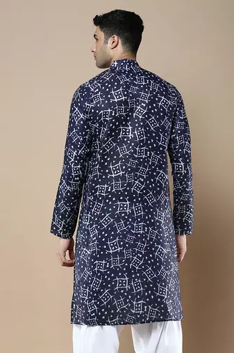 Men's designer & stylish printed traditional cotton kurta by sanwara